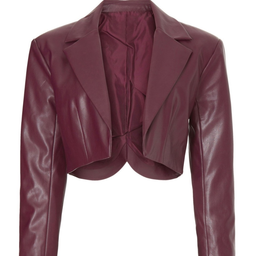 ASHLEY PARK x RTR, Voila Vegan Leather Blazer, L